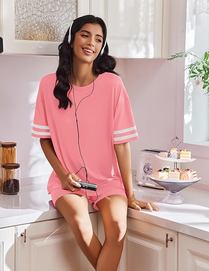 Shorts Pajama Set - Short Sleeve - 2 Piece