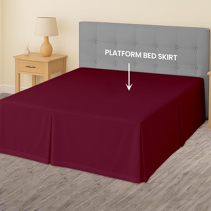 Microfiber Bed Skirt - King - 9 in Drop