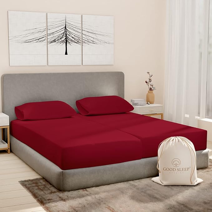 Bed Sheet Set - Split King - 16 in Deep Pocket - 5 Piece