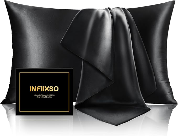Mulberry Silk Cooling Pillowcase Set - Standard - 20 x 26 in - 2 Pack