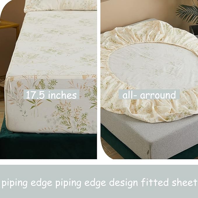100% Cotton Bed Sheet Set - Twin - 4 Piece