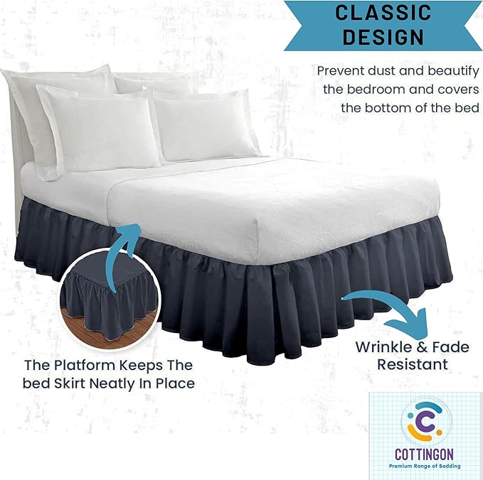 Microfiber Bed Skirt - Twin - 14 in Drop