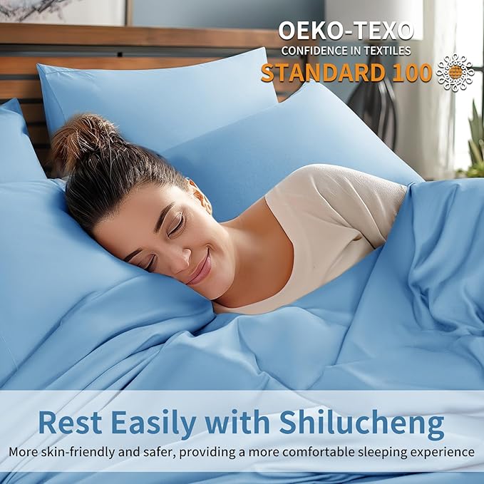Bamboo Cooling Bed Sheet Set - California King - 6 Piece