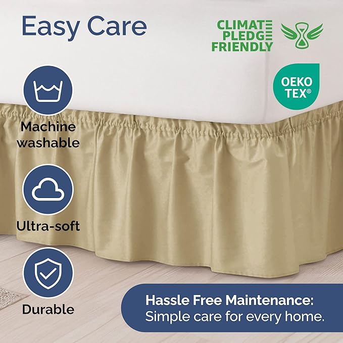 Bed Skirt - King - 12 in Drop