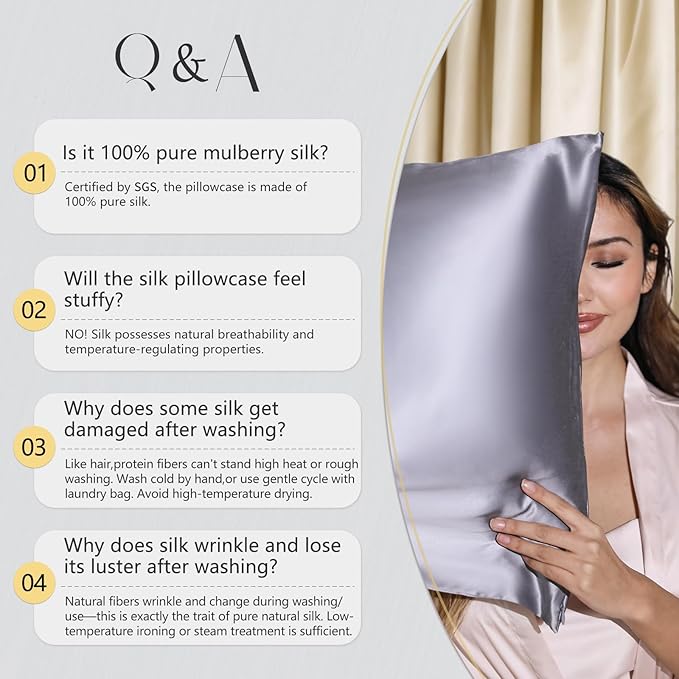 Mulberry Silk Hypoallergenic Pillowcase