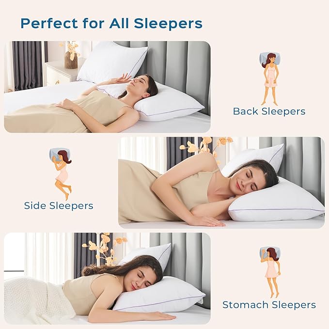 Down Alternative Bed Pillow - Standard - 4 Pack