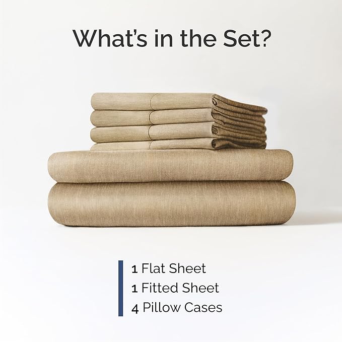 Cooling Bed Sheet Set - King - 16 in Deep Pocket - 6 Piece