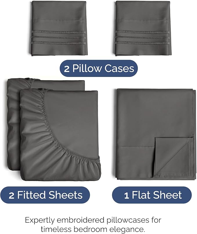 Cooling Bed Sheet Set - Split King - 5 Piece