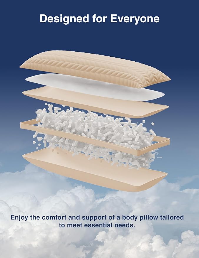 Memory Foam Body Pillow - 20 x 54 in