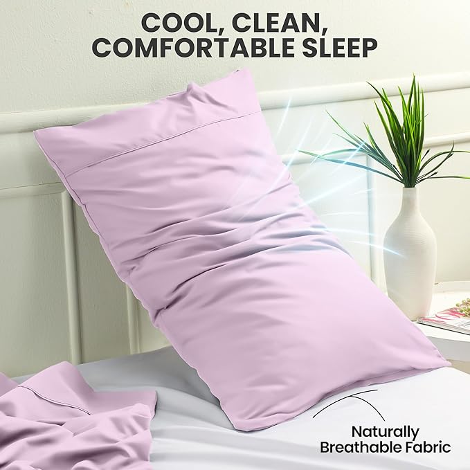 Microfiber Pillowcase Set - King - 20 x 40 in - 2 Pack