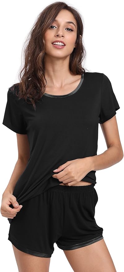 Bamboo Shorts Pajama Set - Short Sleeve - 2 Piece