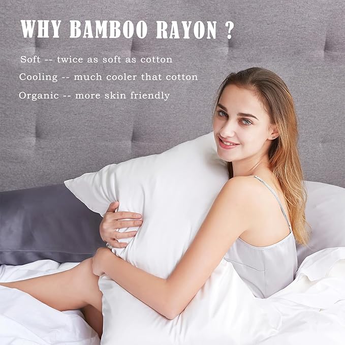 Bamboo Cooling Pillowcase - 20 x 54 in
