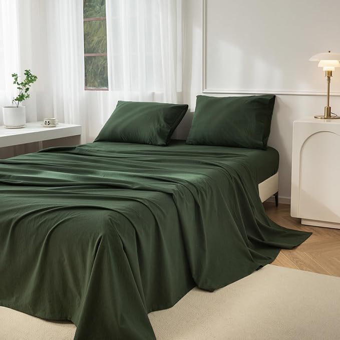 Linen Bed Sheet Set - Twin - 3 Piece