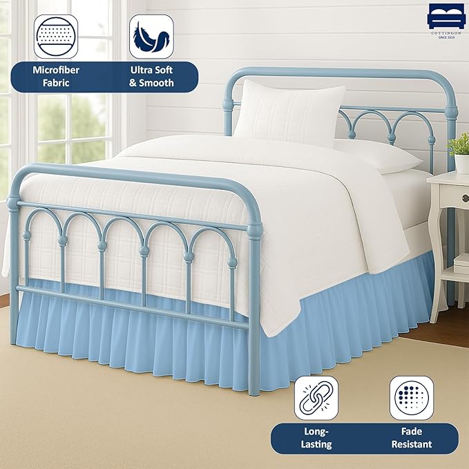 Microfiber Bed Skirt - Queen - 12 in Drop