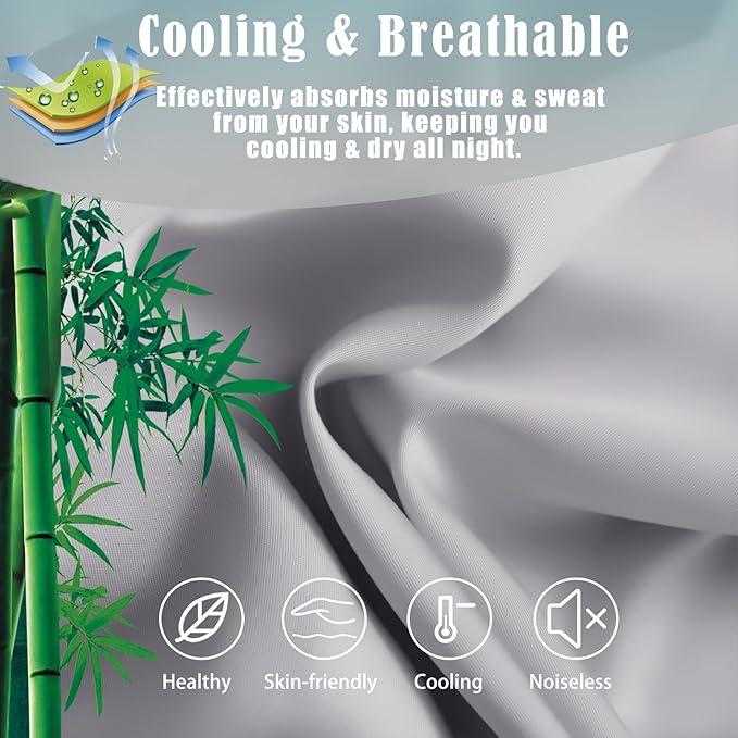 Bamboo Cooling Pillowcase Set - King - 20 x 40 in - 2 Pack - 2 Piece