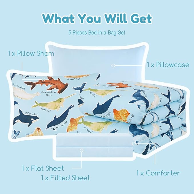 Comforter Set - Twin - 5 Piece