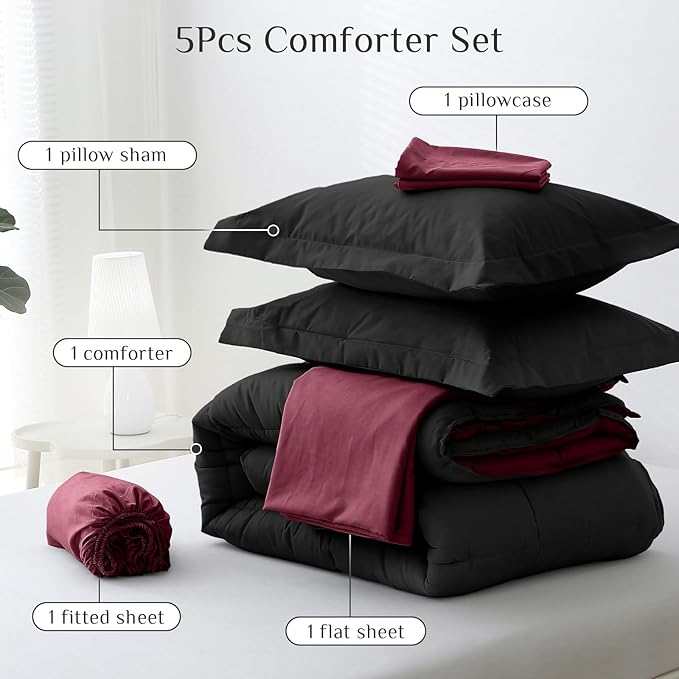 Down Alternative Comforter Set - Twin XL - 5 Piece