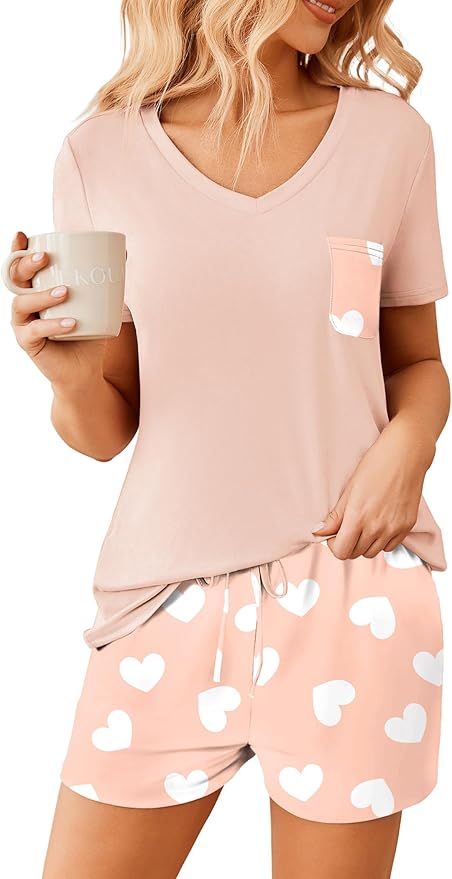 Women's Pajama Set - Short Sleeve - 2 Piece