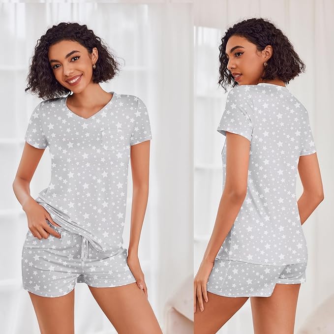 Women's Pajama Set - Short Sleeve - 2 Piece