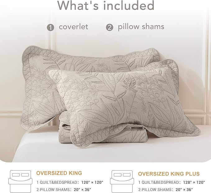 Linen Bedding Set - King - 3 Piece