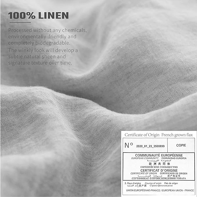Linen Duvet Cover Set - Full - 3 Piece