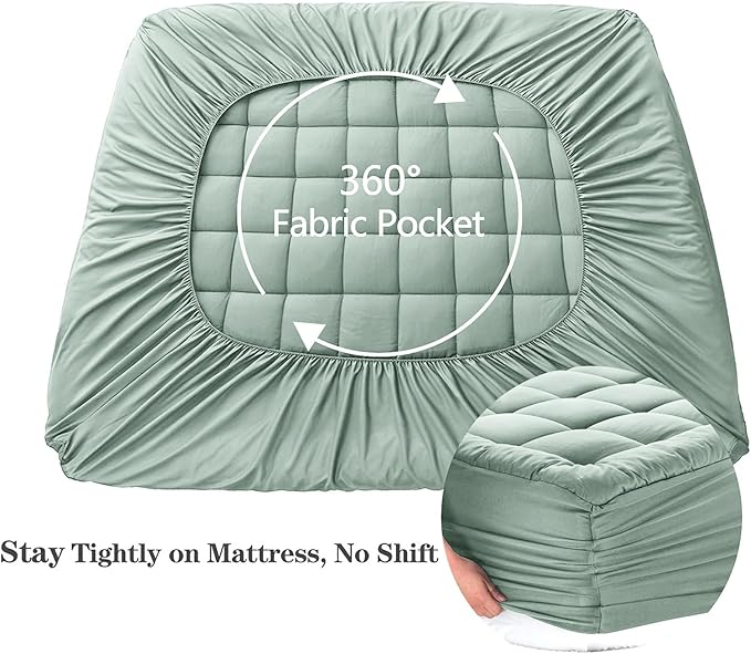 Cooling Mattress Pad - King - 78 x 80 in - 21 in Deep Pocket
