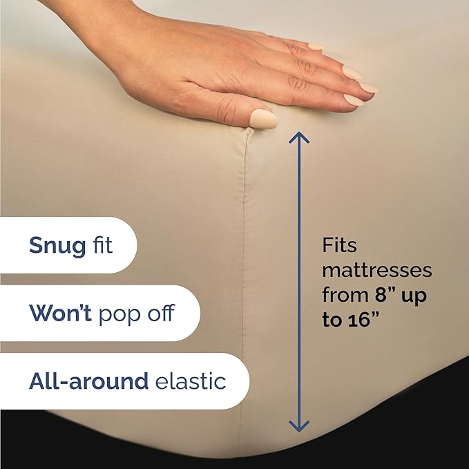 Cooling Bed Sheet Set - Twin - 16 in Deep Pocket - 4 Piece