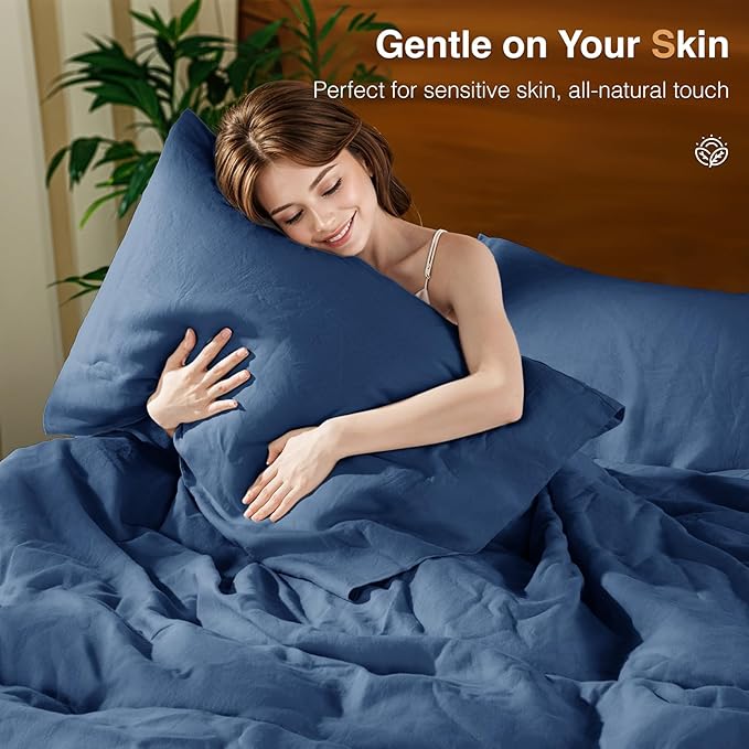 Linen Duvet Cover Set - King - 3 Piece