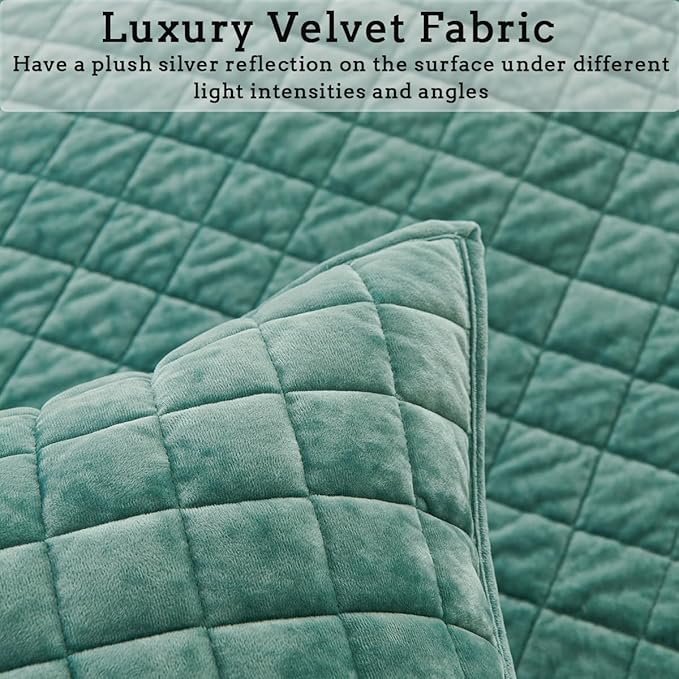 Velvet Quilt Set - King - 3 Piece