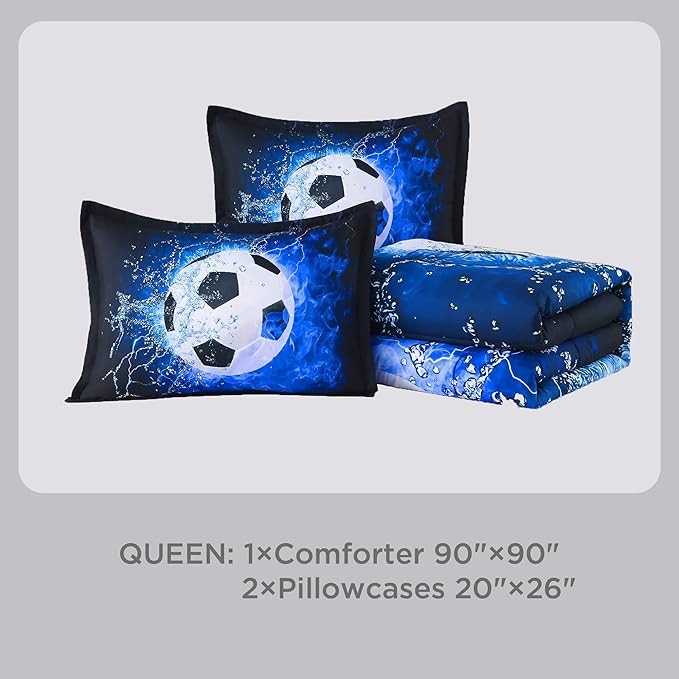 Microfiber Comforter Set - Queen - 90 x 90 in - 3 Piece