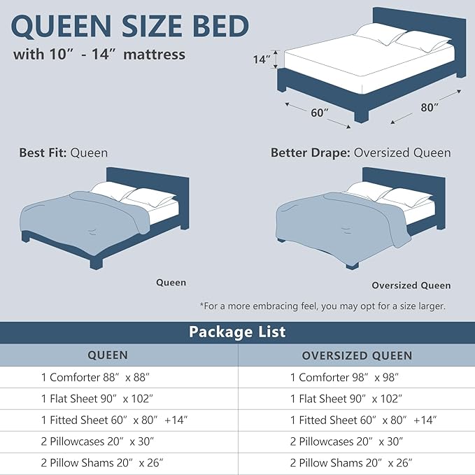 Down Alternative Comforter Set - Queen - 7 Piece