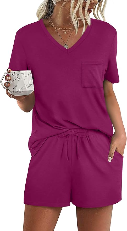 Women's Pajama Set - Short Sleeve - 2 Piece