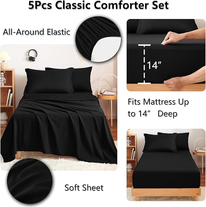 Down Alternative Comforter Set - Twin - 5 Piece