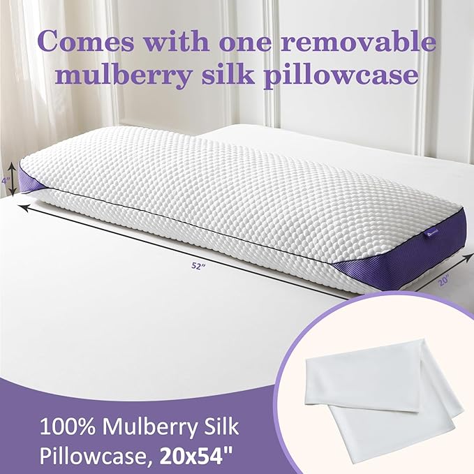 Mulberry Silk Cooling Bed Pillow - Full