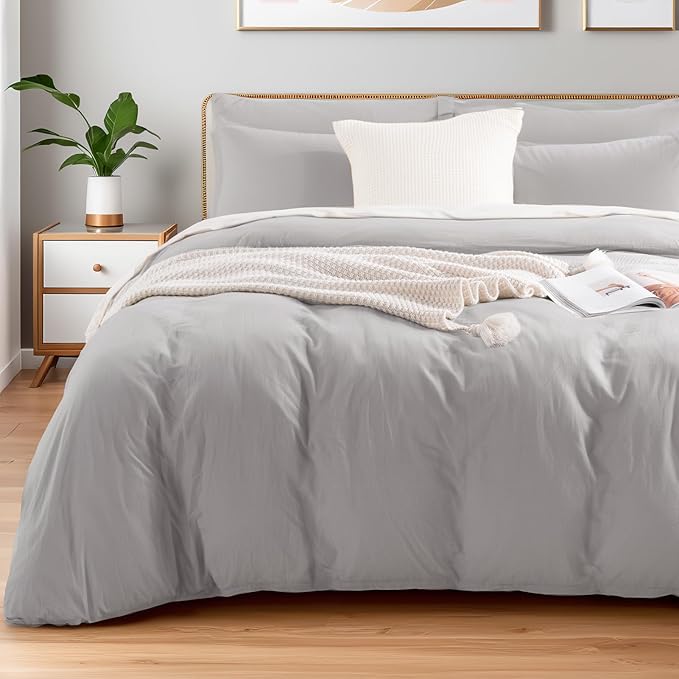 Linen Duvet Cover Set - Full - 3 Piece