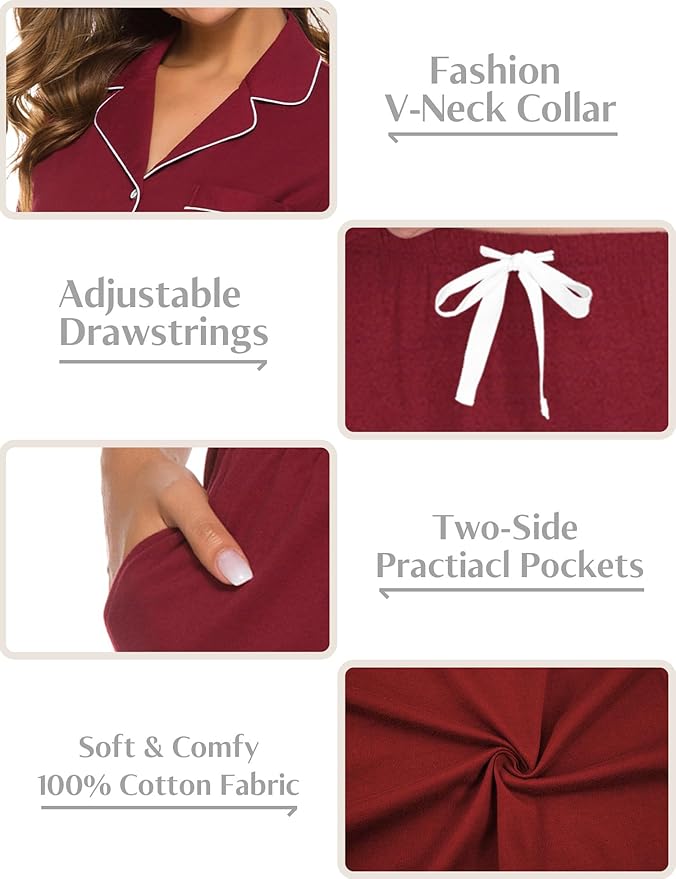 Women's Pajama Set - Short Sleeve - 2 Piece