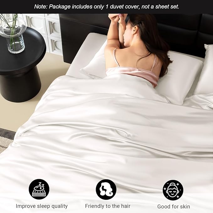 Mulberry Silk Cooling Duvet Cover - Twin