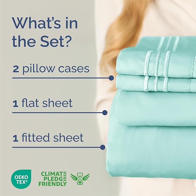 Cooling Bed Sheet Set - King - 4 Piece