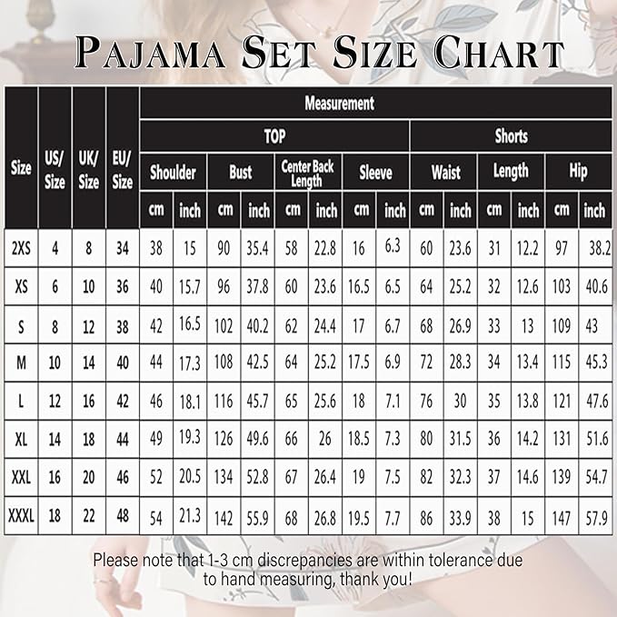 Satin Pajama Set - Short Sleeve - 4 Piece