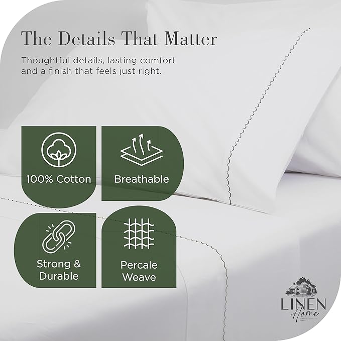 100% Cotton Pillowcase Set - Queen - 2 Piece
