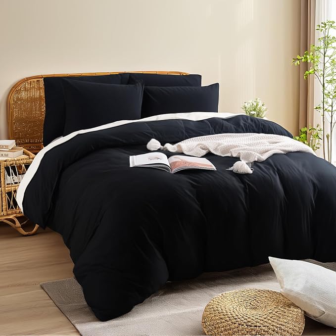 Linen Duvet Cover Set - Full - 3 Piece