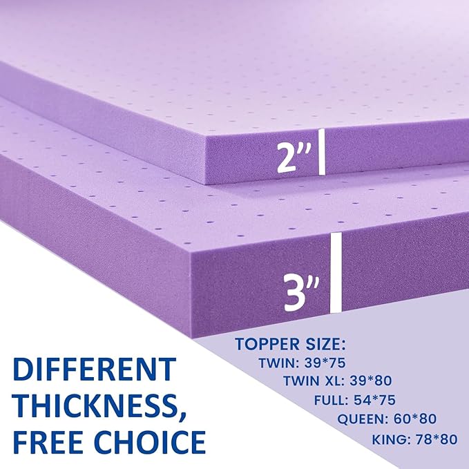 Memory Foam Mattress Topper - Queen