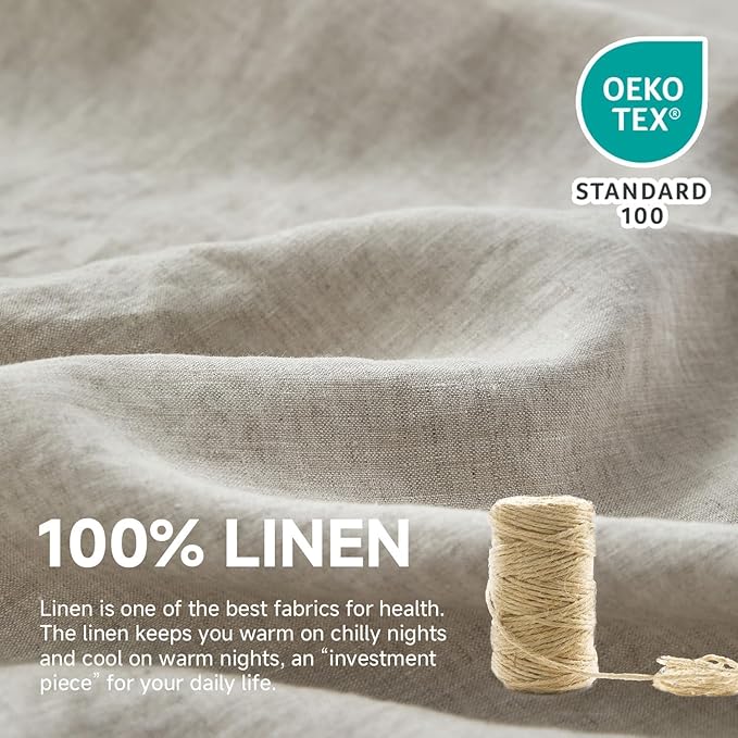 Linen Duvet Cover Set - Twin