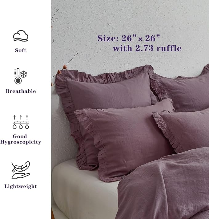 Linen Pillowcase Set - 26 x 26 in - 2 Piece