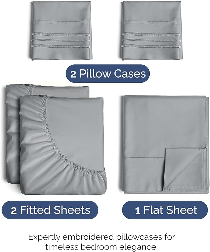 Cooling Bed Sheet Set - Split King - 5 Piece
