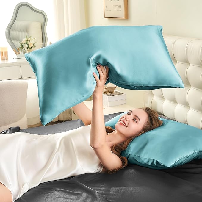 Mulberry Silk Cooling Pillowcase Set - Queen - 2 Pack - 2 Piece