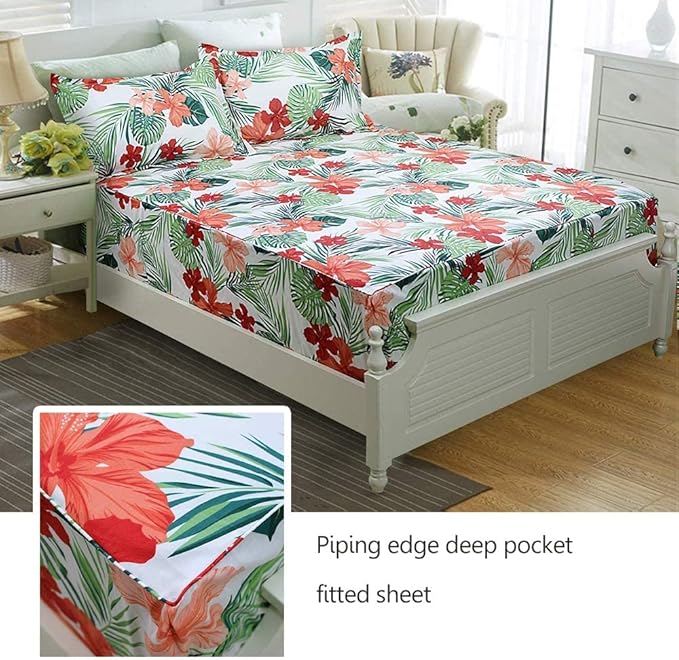 100% Cotton Hypoallergenic Bed Sheet Set - California King - 4 Piece