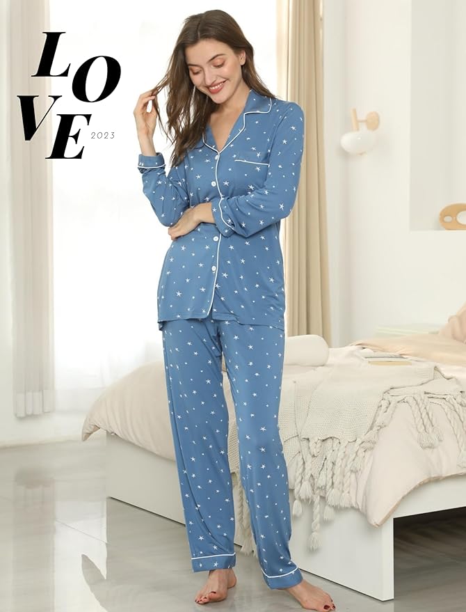 Women's Pants Pajama Set - Long Sleeve - 2 Piece