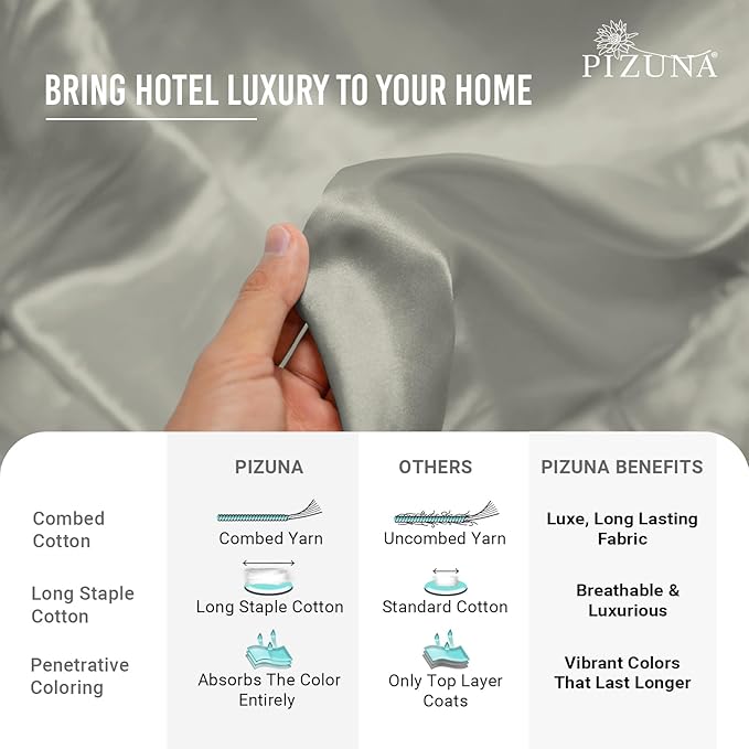 100% Cotton Pillowcase Set - King - 2 Piece
