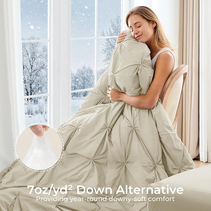 Linen Comforter Set - King - 7 Piece